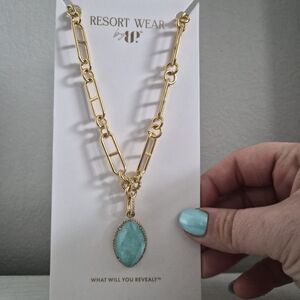 Gold and Turquoise Necklace